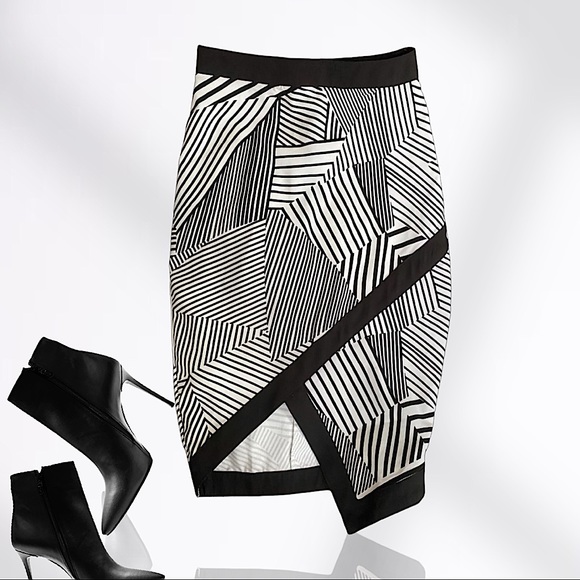 Dresses & Skirts - Asymmetrical striped pencil skirt